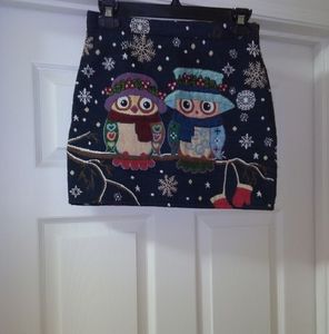 Christmas Owls skirt